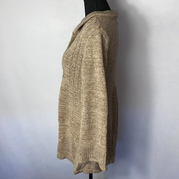 Style & Co Brown Cable Knit Sweater Cardigan Size Small - Picture 3 of 9